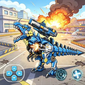 Dino Robot Fighting War