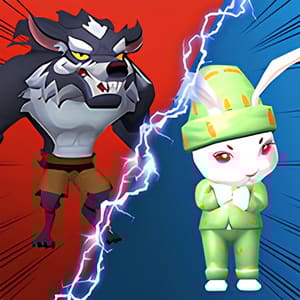 Juego de defensa del lobo cazado